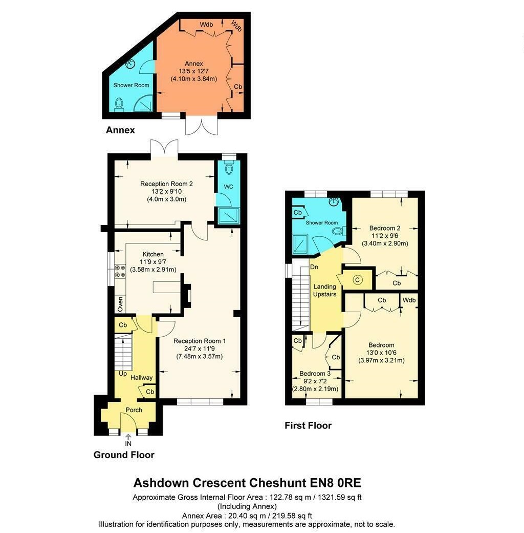 Floorplans For Ashdown Crescent, Cheshunt, Hertfordshire