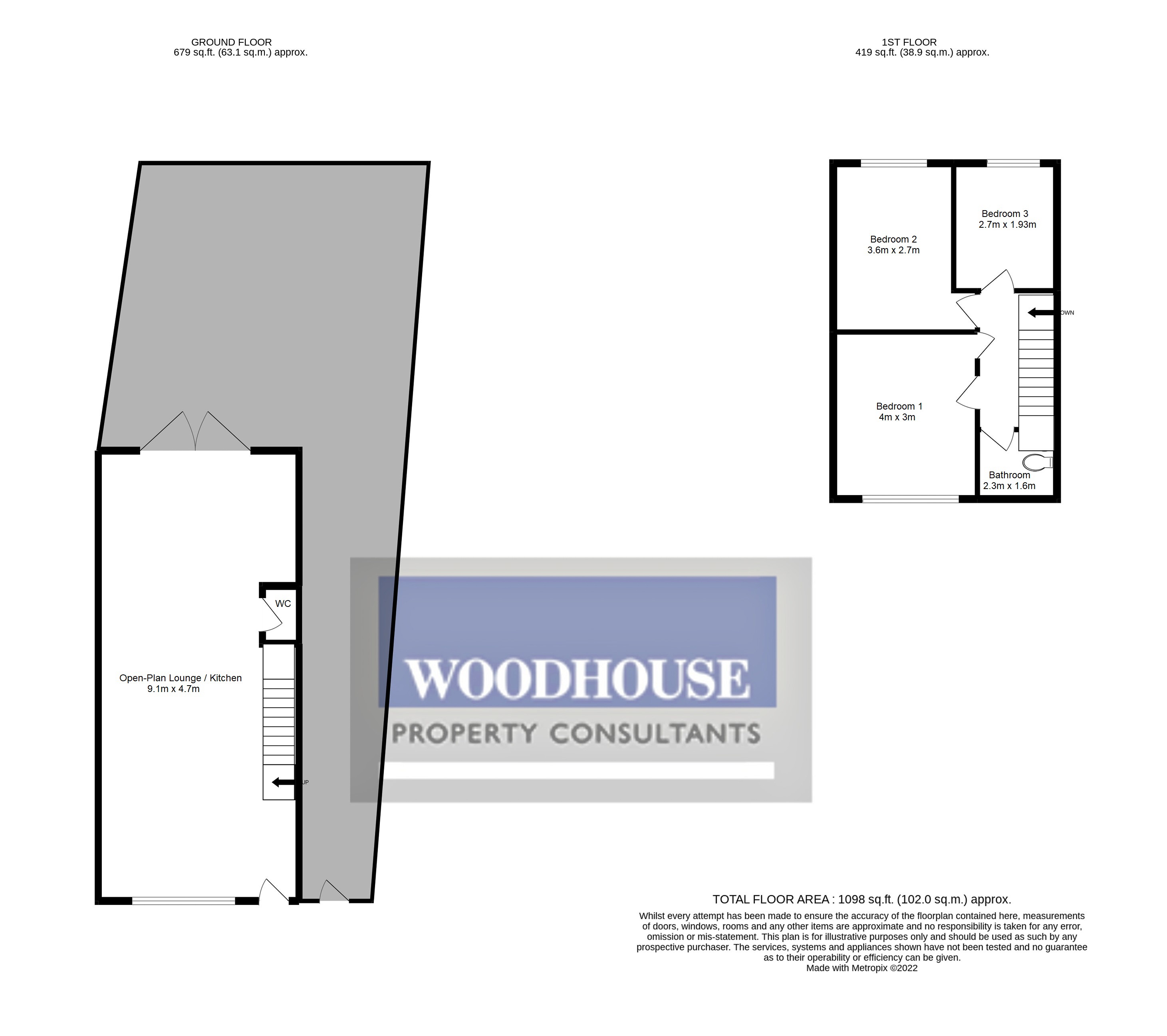 Floorplans For Cheshunt, Waltham Cross, Hertfordshire